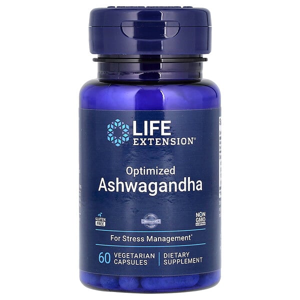 Оптимизированная Ашваганда - 60 вегетарианских капсул - Life Extension Life Extension