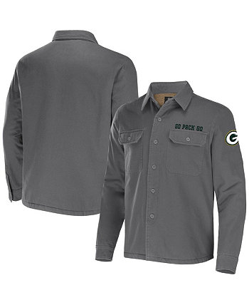 Мужская коллекция NFL x Darius Rucker by Grey Green Bay Packers Холщовая куртка-рубашка на пуговицах Fanatics