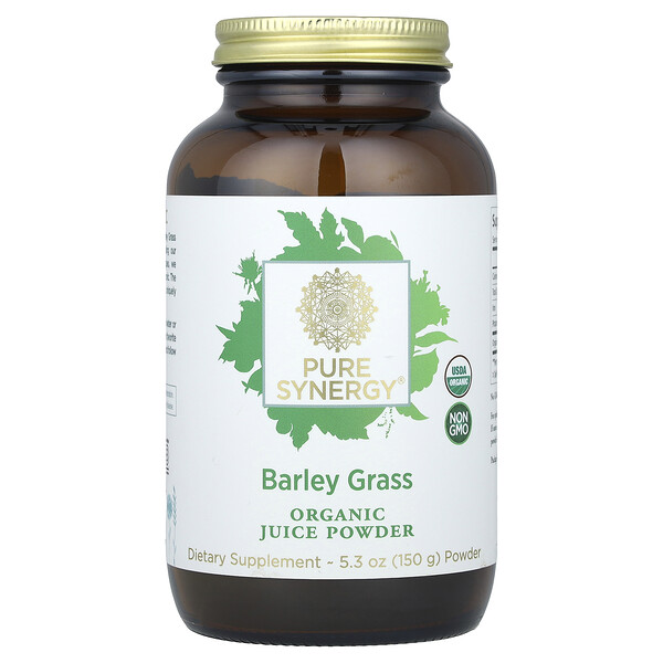 Barley Grass, Organic Juice Powder (Порошок), 5.3 oz (Унции) (150 g) Pure Synergy