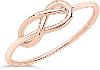 Кольцо Infinity Love Knot из розового золота 14 карат с вермеилом Sterling Forever