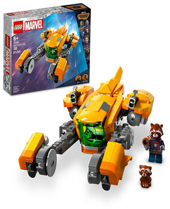 Набор игрушек Super Heroes Marvel 76254 Baby Rocket's Ship с минифигурками ракет для взрослых и детей Lego