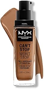 NYX PROFESSIONAL MAKEUP Can't Stop Won't Stop Foundation, 24h Full Coverage Matte Finish - Pale Nyx