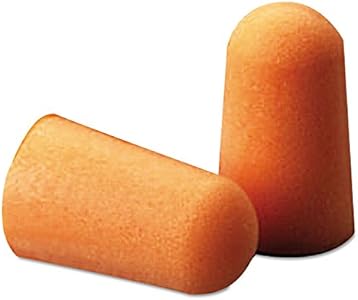 3M 1100 Foam Single-Use Earplugs, Cordless, 29NRR, Orange, 200 Pairs 3M