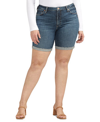 Plus Size Sure Thing Long Shorts Silver Jeans Co.