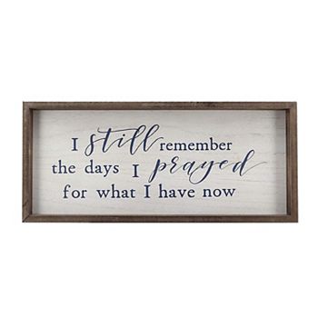 Parissloft Farmhouse Christian Wood Wall Prayer Sign, 19"W x 1.5"D x 8.5"H Parisloft