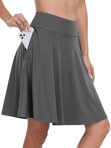 ANRABESS Knee Length Skorts Skirts for Women Summer High Waisted Golf Tennis Skirt Casual Travel Built-in Shorts Clothes ANRABESS