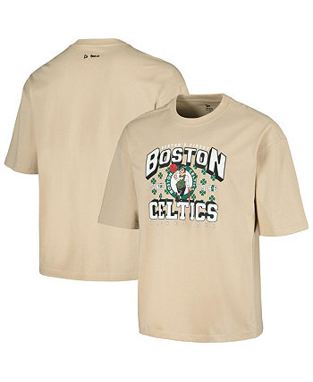 Мужская и женская кремовая футболка Boston Celtics Oversized Gameday Cozy Qore