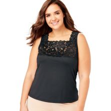 Comfort Choice Women's Plus Size Silky Lace-trimmed Camisole Comfort Choice
