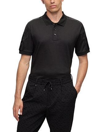 Мужская рубашка поло со структурированной отделкой BOSS