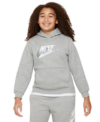 Флисовая толстовка с рисунком Big Kids Sportswear Club, увеличенный размер Nike
