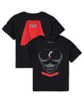 Черная футболка Cincinnati Bearcats Super Hero для мальчиков и девочек для малышей Champion