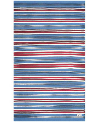 Leopold Stripe LRL2462D Королевский синий коврик для улицы размером 4 х 6 футов LAUREN Ralph Lauren