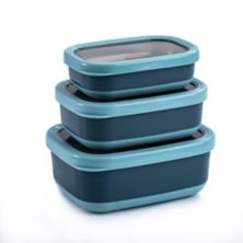 Lille Home Premium Leakproof Stainless Steel Food Containers/Bento Lunch Box With Anti-Slip Exterior, Set of 3, 470ML, 900ML, 1.4L Lille Home