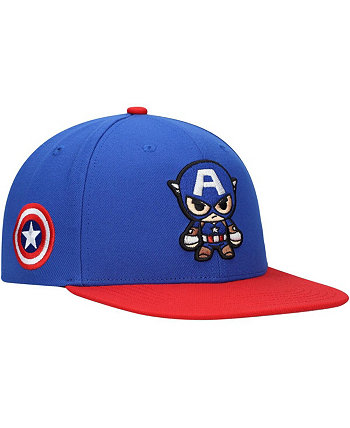Синяя шляпа Snapback с персонажем Капитана Америки для больших мальчиков и девочек Lids