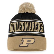 Men's Top of the World  Black Purdue Boilermakers Draft Cuffed Knit Hat with Pom Top of the World