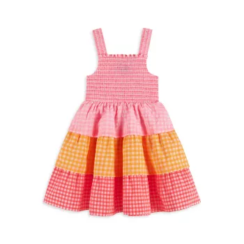 Little Girl's Gingham Smocked A-Line Dress Andy & Evan