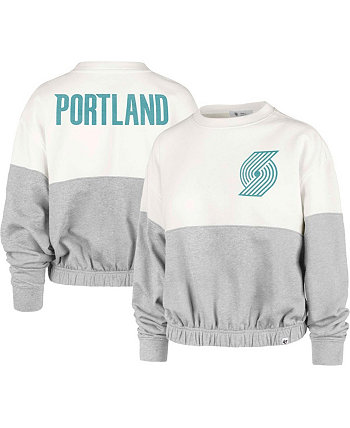 47 Women's Portland Trail Blazers Grey Dolly Cropped T-Shirt, Medium, Gray