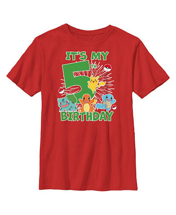 Boy's Pokemon It's My 5th Birthday Child T-Shirt Nintendo