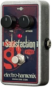 Педаль эффектов Electro-Harmonix Satisfaction Fuzz с True Bypass, 2 ручки управления для громкости и атаки Electro-Harmonix