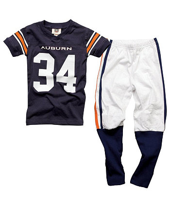 Футбольная пижама для мальчиков и девочек дошкольного возраста Auburn Tigers - белый и темно-синий Wes & Willy