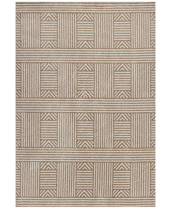 Lucia Westport 2762 Бежевый ковер размером 5 футов 3 x 7 футов 7 дюймов для внутреннего/наружного использования KAS New York
