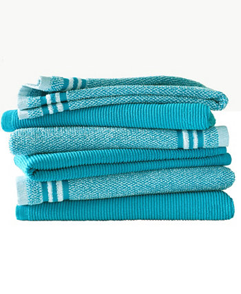Кухонные полотенца Logan Marled Rib, набор из 6 шт. Blue Loom