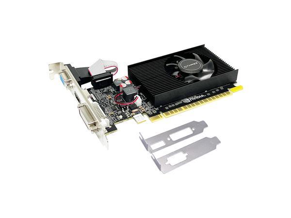 Видеокарта GeForce 210, 1024 МБ, DDR3, 64 бит, HDMI, DVI, VGA, 589 МГц, настольная видеокарта с частотой ядра для работы на ПК, DirectX 10.1, OpenGL 3.3, PCI Express x16, низкопрофильный SAPLOS