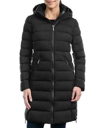 Женское компактное пуховое пальто с капюшоном для миниатюрных размеров, созданное для Macy's Michael Kors