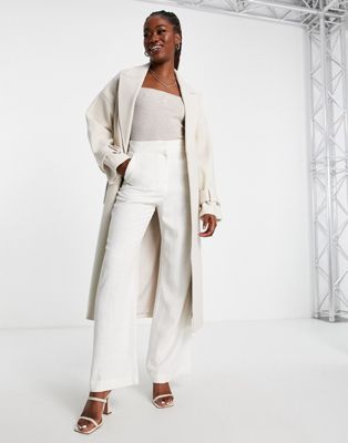 Ever New belted wrap coat in cream Ever New
