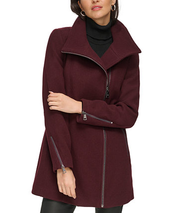 Женское асимметричное пальто на молнии DKNY