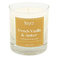 Feya Candle Co. Французская ваниль и амбра, 6,5 унций. Соевая свеча Feya Candle
