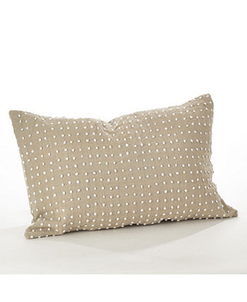 Хлопковая декоративная подушка с французским узлом, 14 x 23 дюйма Saro