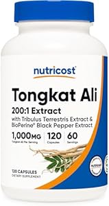 Nutricost Tongkat Ali 1,000mg, 60 Caps (2 Bottles) - 30 Servings Per Bottle, Veggie Caps, Non-GMO, Gluten Free Nutricost