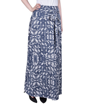 Миниатюрная длинная юбка с поясом на талии NY Collection