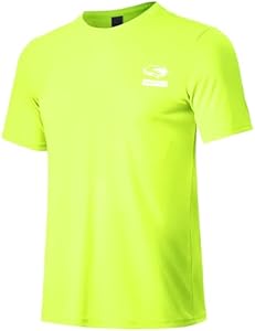 Haimont Men's UPF 50+ Sun Protection Fishing Shirts Short Sleeve Quick Dry Swim T-Shirt UV Workout Athletic Tee Shirt Haimont