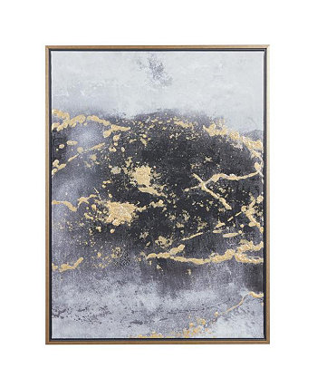 Металлическое современное абстрактное настенное искусство в рамке, 30 дюймов x 2 дюйма x 40 дюймов CosmoLiving