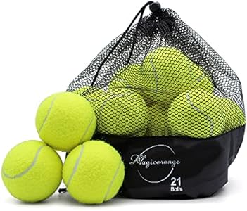 Magicorange Tennis Balls, 21 Pack Advanced Training Tennis Balls Practice Balls, Come with Mesh Bag for Easy Transport, Good for Beginner Training Ball Magicorange