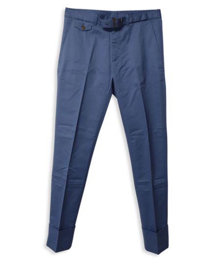 Синие хлопковые брюки узкого кроя с поясом Vivienne Westwood Vivienne Westwood