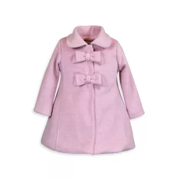 Baby Girl's, Little Girl's &amp; Пальто-машинка для девочек с двумя бантами WIDGEON
