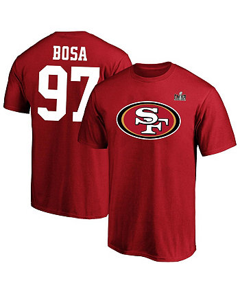 Мужская футболка Nick Bosa Scarlet San Francisco 49ers Super Bowl LVIII Big and Tall с именем и номером игрока Fanatics