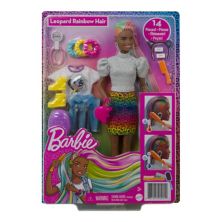 Барби® Леопардовая кукла с радужными волосами Barbie