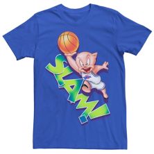 Men's Space Jam Porky The Pig Slam Tee Licensed Character