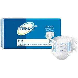 Tena Youth Incontinence Briefs Tab Closure Moderate X-Small 17" to 29" Case of 90 Tena