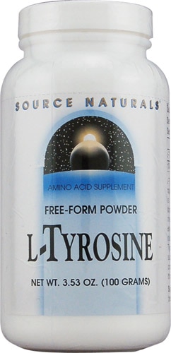Порошок L-тирозина в свободной форме от Source Naturals — 3,53 унции Source Naturals
