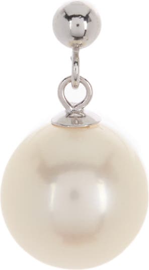 14K White Gold 12mm Freshwater Pearl Drop Earrings Effy