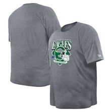 Men's New Era Gray Philadelphia Eagles Big & Tall Helmet Historic Mark T-Shirt New Era x Staple