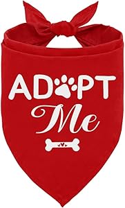 Фланелевая бандана для собак «Adopt Me», 25 х 17 дюймов — отличный подарок для любителей собак Corner wind