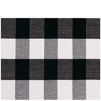 Marcielo Cotton  Plaid Rugs Outdoor Mats 27.5 by 43 Inches MarCielo