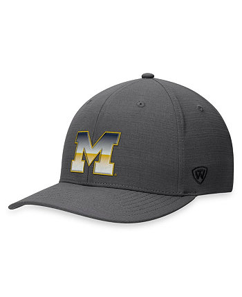 Мужская серая шляпа Michigan Wolverines Iron Flex Top of the World