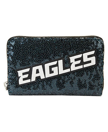 Женский кошелек Philadelphia Eagles на молнии с пайетками Loungefly